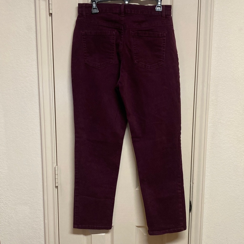 Gloria Vanderbilt Amanda Straight-Leg Jeans in Plum/ Purple / Aubergine Sz 10S - Picture 5 of 6